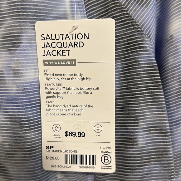 NWT Athleta Salutation Jacquard Jacket - Picture 4 of 5